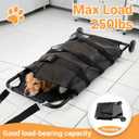 Ripeng 250lbs Dog Stretcher for Large Dogs, Portable Foldable Animal Carry Gurney with Noiseless Wheels Pet Veterinary Emergency Rescue Transport Trolley(48 x 26 in)