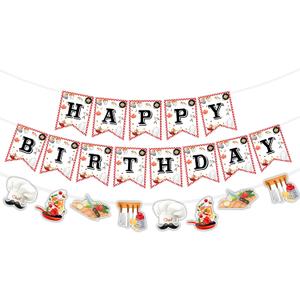 Sursurprise Chef Happy Birthday Banner Kit