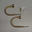 Drapery Holdback,Matte Black Metal Window Curtain Holdback (Warm Gold)