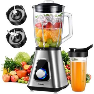 GDOR 1200W Blender for Smoothies and Shakes, 52 Oz Countertop Blender & 22 Oz Personal Blender Combo, 6-leaf Blade, 3 Adjustable Speed for Juices, Frozen Fruit Drinks, Sauces, Self-Cleaning