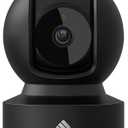 Kasa 1080p Indoor Pan/Tilt Wired Security Camera - Works as a Baby & Pet Monitor, Motion Detection & Tracking, 2-Way Audio, Night Vision, Subscription-Free Local Storage or Optional Cloud, EC71 (Black)