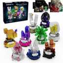 Sikewettx Mineral Display Building Blocks Set 794pcs, 9 Pack Gemstone Models, Crystal Rock Collection STEM Geology Bonsai Gems Home Office Decor, Compatible with Lego for Kids Adults Boys Girls 6+
