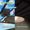 Solar Pendant Light with Remote Control, 300LM Dusk to Dawn Auto On/Off - 3 Color Temperatures & Adjustable Brightness, Waterproof Outdoor Hanging Light for Patio, Shed, Barn, Porch
