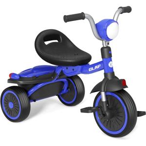 Glaf Toddler Bike for 2-5 Year Olds Tricycle for Toddler 1-3 Kids Tricycle Baby Bike with Adjustable Seat and Storage Basket Kids Trike Toys & Birthday Gifts for 1+ Years Old Boys Girl (Blue)