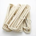 Amazon Basics Velvet Non-Slip Skirt Clothes Hangers with Clips, 360 Degree Rotatable Hook, Sturdy Construction, Organize Pants and Skirts, White, 50-Pack