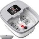 HOSPAN Collapsible Foot Spa with Heat, Bubble, Red Light, and Temperature Control, Foot Bath Massager with 8 Shiatsu Massage Rollers, Pedicure Foot Spa for Relaxation and Stress Relief