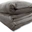 Tefici Electric Heated Blanket Throw, Super Cozy Soft 2-Layer Flannel 50" x 60" Heated Throw with 3 Heating Levels & 4 Hours Auto Off, Machine Washable, ETL&FCC Certified, Home Office Use,Black