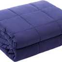 ZonLi Weighted Blanket (60"x80", 20lbs,Dusk Blue) for Adults, High Breathability Heavy Blanket, Soft Material with Premium Glass Beads