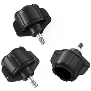 VizGiz 3 Pack 17mm Ball Joint Socket to 1/4"-20 Screw Mount Adapter for Cell Phone Cooler Tripod Stand Security Camera GPS Webcam Dash Cam Car Stereo Ring Light Action Camera