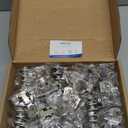 Ravinte 50 Pack 25 Pair 1/2 inch Overlay Cabinet Hinges Soft Close Hidden Door Hinge for Kitchen Cabinet Hinges Stainless Steel Adjustable Hinges Satin Nickel Cabinet Hardware