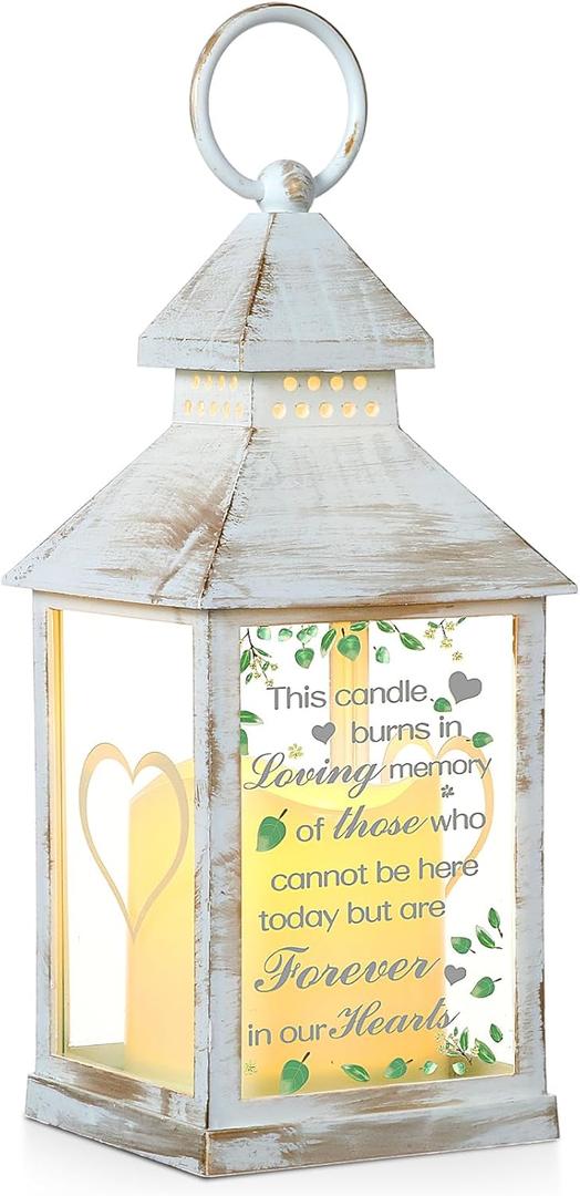 This Candle Burns in Loving Memory of Memorial Wedding Lantern Sympathy Gifts for Loss of Loved One Table Top Remembrance Wedding Decorations