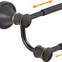 Hoimpro Adjustable Retractable 15-27 Inches Stainless Steel Bathroom Towel Bar, Bathroom Accessories Bath Hotel Double Towel Bar Rod Hanger Wall Mounted Towel Holder Towel Rack, Oil Rubbed Bronze