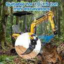 Mini Excavator Ripper with Pin, Suitable for 1-1.5 Ton Small Excavator, Single Hook Backhoe Bucket, Suitable for Trenching, Root Grubbing and Rock Breaking