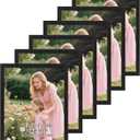 Schliersee 8x10 Picture Frames Set of 6, Elegant Classic Black Frame for 8 x 10 Photo, Wall and Tabletop Display