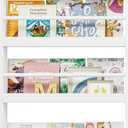 FOTOSOK Kids Bookshelf, Wall Mount 4-Tier Book Shelf Organizer for Toys and Books, Toy Storage Bookshelf in Bedroom, Living Room and Nursery, White