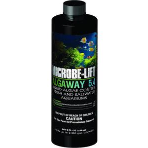 2 x MICROBE-LIFT Algaway 5.4 Algae Remover for Aquariums, Algaecide for Freshwater and Saltwater Tanks, Aquarium Algae Control and Fish Tank Cleaner, Safe for Fish and Plants, 8 Ounces