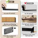 6 Pack Heavy Duty Shelf Brackets 10 inch, Floating Shelf Brackets(1/5-Thick) Hidden & Decorative