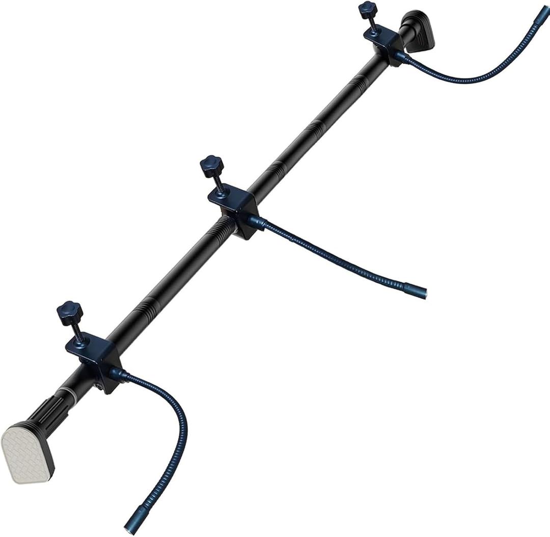 Darzheoy Garland Hangers for Front Door - Adjustable Fits 32"-80" Width Doors, Metal Heavy-Duty Christmas Garland Door Holder for Wreaths, Lights & More, Easy Installation (Black, 71"-80")