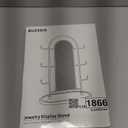 Bussdis Jewelry Holder Organizer Earring Display - Stands Earring Storage Earring tree Hanger Jewelry Towers Rack with 6 Hooks 300 Stud Holes Wood Tray for Necklaces Bracelets Rings