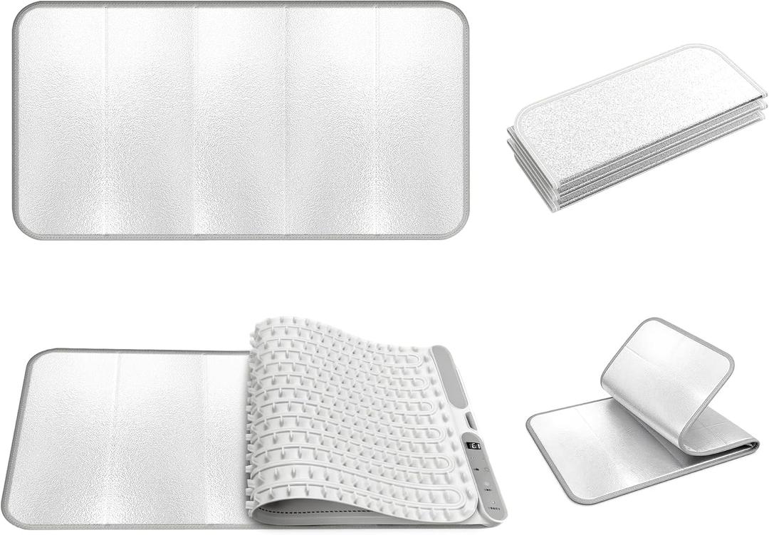 Heat Resistant Mat for Countertop 15.7x35.4 inch Kitchen Counter Protector Blocks Up to 50% Heat, for Food Warming Mats, Air Fryer, Coffee Maker, Toaster Oven, Waterproof & Oil-Resistant