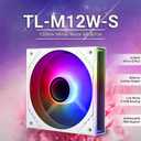 Thermalright TL-M12W-S CPU Fan 120mm Case Cooler Fan ARGB,4pin PWM Connector Silent Computer Fan with Both Sides S-FDB Bearing,Desktop Cooling Fan has Side ARGB Mirror Light Effect(TL-M12W-S)