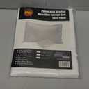 4 Pack 100% Brushed Microfiber Pillow Protector Shams (White, Standard)