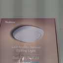 Rechargeable Shower Light for Inside Shower, 12000mAh Motion Sensor Wireless Ceiling Light with Remote No Wiring, Battery Operated Closet Lights Cordless LED Overhead Lighting for Pantry Bathroom (White)