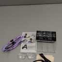 Magnifying Glass with Light 1.5X to 5.0X, Rechargeable Magnifying Glasses Head Magnifier, Lighted Magnify Glass with 4 Detachable Lenses, Magnifier Headset for Close Work Hobbies Jewelry (Purple)