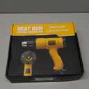 SEEKONE Heat Gun 1800W 122-120250- 650Fast Heating Heavy Duty Hot Air Gun Kit Variable Temperature Control Overheat Protection with 4 Nozzles for Crafts, Shrinking PVC, Stripping Paint(5.2FT)