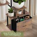 Plant Stand Indoor with Grow Lights - 12 Tiered Metal Plant Shelf with Drawer, 65" Large Plant Stand for Indoor Plants, Holds 16 Plant Pots, Flower Holder Plant Rack for Living room, Patio, Bedroom