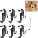 6 Pcs Brick Hook ClipsStainless Steel Brick HangerNo Drill Brick Wall Clips for Outdoor Heavy Duty Decor Fit 1-3/4" to 2-3/4" Black