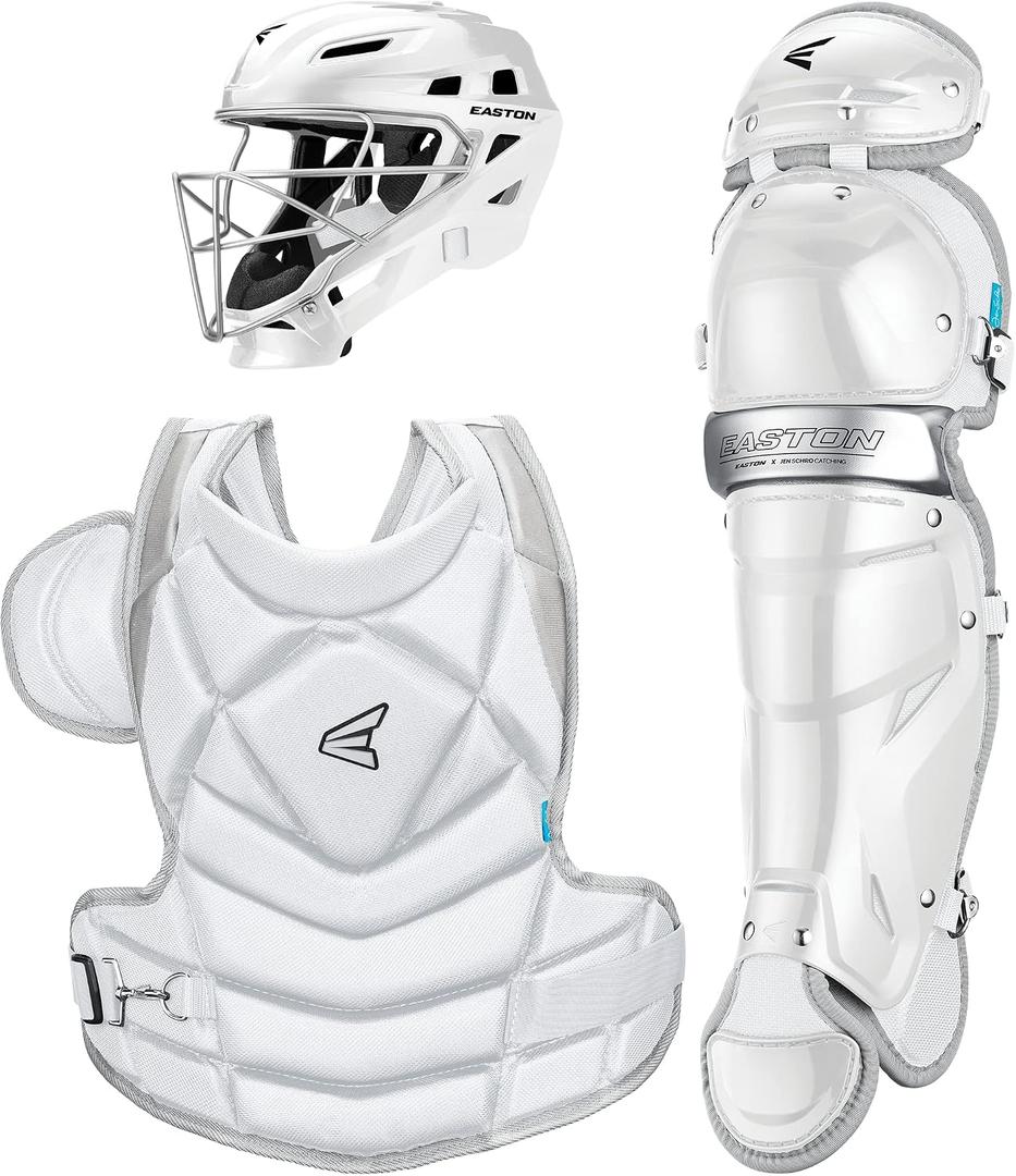 Easton | JEN SCHRO FUNDAMENTAL 2.0 Fastpitch Softball Catcher's Set | White L