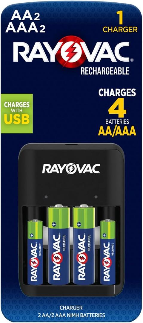 Rayovac 4 Position AA/AAA Charger w/ Batteries