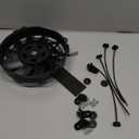 7 Inch Slim Fan Push Pull Electric Radiator Cooling Fan Universal High Performance 12V 80W Motor with Fan Mounting Kit (Black)