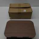 Adjustable Book Stand for Reading, With Drawers for Storage, Book Holder with 360 Swivel Base, Foldable Cookbook Stand, Recipe book holder, Textbook - Hands-Free, Design with Elastic Page Clips (brown)