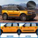 Side Door Guards Protector Compatible with Ford Bronco 4 Door 2021-2025 (Not for Bronco Sport), ABS Carbon Fiber Body Molding Guard Trims Strips