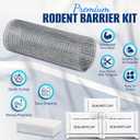 [Upgraded] Rodent Barrier Kit, 8in x 5FT Galvanized Wire Mesh, 5 PCS Repair Sealing Clay, Gloves Included, Gap Blocker in Hole Pipeline Vent in House, Garage, Garden