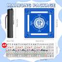 Mahjong Mat with Rules 31.5"x31.5" Anti-Slip Noise Reduction Mah Jongg Mat
