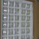 Layhit 60 Pcs 2 oz Glass Jars with Lids Bulk, Small Jars Containers Travel Storage Jar with Inner Liners Labels for Lotions, Cream, Lip Balm (Clear,White Lid)