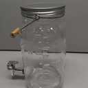 Mason Craft and More Glass Drink Dispenser with Lid - Clear