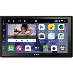 ATOTO S8 Android Double Din Car Stereo, Wireless CarPlay & Android Auto, Built-in 4G LTE, Dual Bluetooth, Live Rear View, 7" QLED Touchscreen, Chat-AI, 4G+32G, GPS Navigation, S8G2B74MS