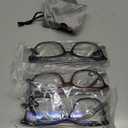 BLUEMOKY Blue Light Reading Glasses for Women 3 Pack Fashion Cat Eye Computer Glasses Bluelight Blocking Reader 1.00