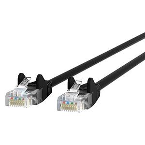 Belkin CAT6 Snagless Ethernet RJ45 M/M Patch Cable for Connecting to LANs or Internet for Use with 100-1000BASE-T Networks, 2m Length, Black (A3L980BT02MBLKS)