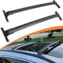Roof Rack Cross Bars for 2015-2024 Nissan Murano T6063 Aluminum Black Crossbar Luggage Rack Carrier for Rooftop Cargo Carrier Bag Kayak Canoe Bike Snowboard Skiboard