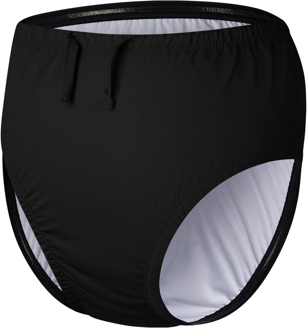 Adult Special Needs Reusable Swim Diapers Waterproof Leakproof Cloth Diaper Cover for Incontinence Unisex Black S