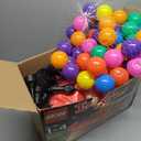 All-in-1 Inflatable Bounce House with 55 Balls for Toddlers 1-3, Playpen, Ball Pit and Trampoline, Thickened Matte PVC, Safety Net, 3-Min Setup with Air Pump for Kids Indoor and Outdoor Play(51'')