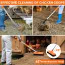 Chicken Poop Scooper Shovel Rake Scrub Brush for Chicken Coop Supplies Accessories for Cleaning