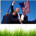 Oilkas Trump Yard Signs 2024 - Trump Fight Yard Signs with Stake, Trump Signs for Yard Lawn Garden 24x16inb 3Pcs