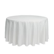 120" Diameter Circular Table Cloth - White - 6CT