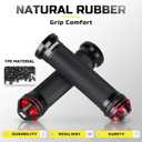 NIBBI Motorcycle Hand Grips, Racing CNC Aluminum & Soft Rubber Handlebar,7/8" Handle Grips for ATV GY6 Scooter